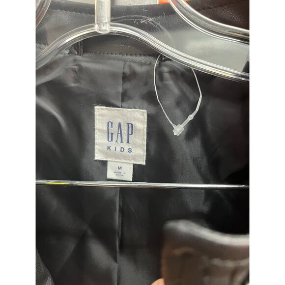 Gap - Kids Vegan Leather Moto Jacket / M / Black / NWOT - Picture 4 of 5